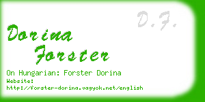 dorina forster business card